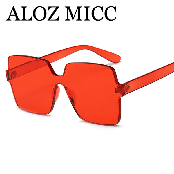 ALOZ MICC luxury sunglasses fashion squaresunglasses 2018 oversize candy color sun glasses female designer sunglassesGafas de sol uv400 A581