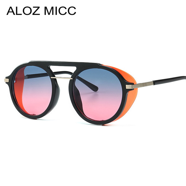 ALOZ MICC Fashion Women Steampunk Round Sunglasses For Men Brand Retro Design Sun Glasses Women Summer Glasses UV400 A165