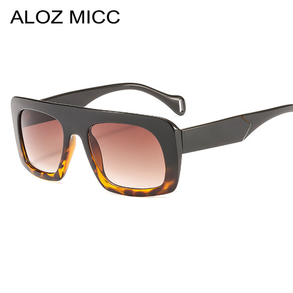 ALOZ MICC Women Oversize Square Sunglasses Men 2019 Fashion Multicolor Frame SunGlasses Women Retro Eyewear Oculos A435