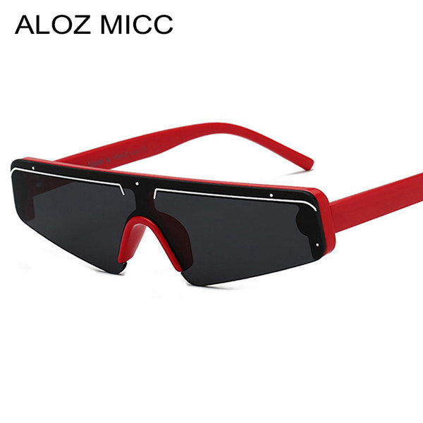 ALOZ MICC New Lady Cat Eye Sunglasses Women 2018 Brand Designer Personality Semi-Rimless Sun Glasses For Men UV400 Eyewear A628