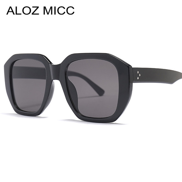 ALOZ MICC New Vintage Women Square Sunglasses Women 2019 Luxury Rivet Oversize Sun glasses For Men Retro Shades Oculos A433