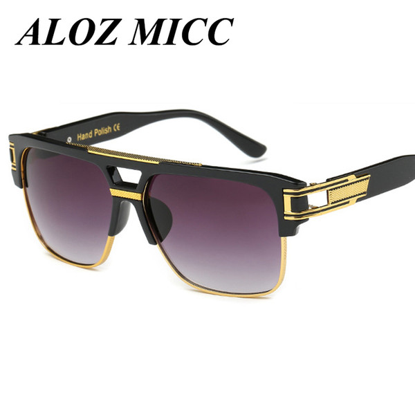 ALOZ MICC Fashion Metal Sunglasses Men Vintage Steampunk Brand Design Women Sun Glasses Summer Style Glasses UV400 Gafas de sol A365