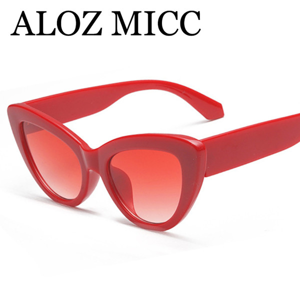 ALOZ MICC Fashion Cat Eye Sunglasses Women Brand Designer Vintage Eyeglasses Female Eyewear Oculos UV400 A562