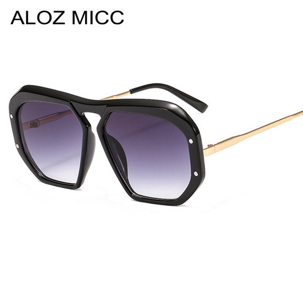 ALOZ MICC Luxury Women Oversized Round Sunglasses 2019 Fashion Gradient Shades Sunglasses Women Glasses UV400 A492ALOZ MICC Fashion Women Ov