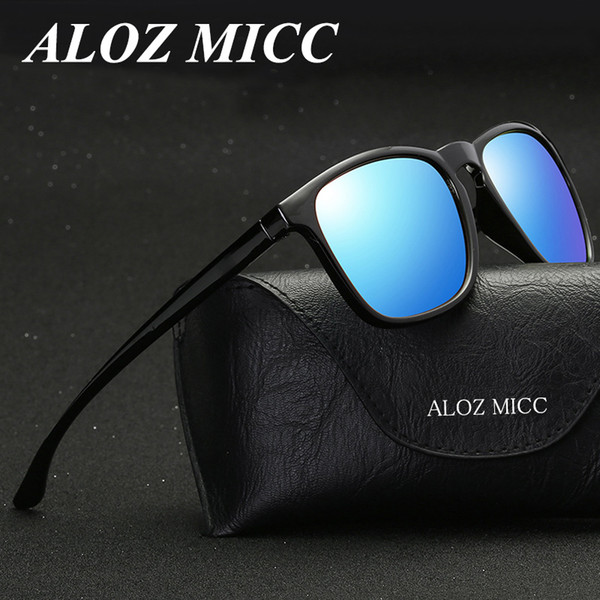 ALOZ MICC Brand Designer Sunglasses For Men Retro Alloy Frame Polarized Sunglasses Polaroid lens 6 colors UV400 A197