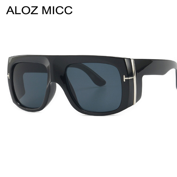 ALOZ MICC Steampunk Sunglasses Men Women Brand Designer Vintage Oversize Unisex Sun Glasses Women square Rivet Oculos A334