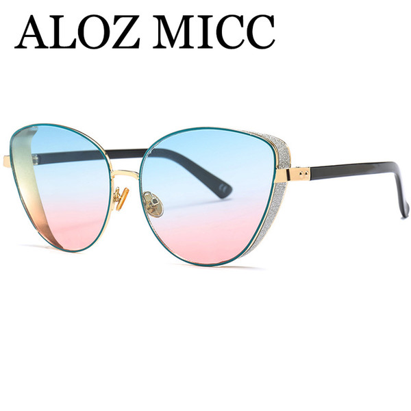 ALOZ MICC luxury sunglasses womencat eye sunglasses female designer sunglasses fashion high quality glasses Gafas de sol uv400A572