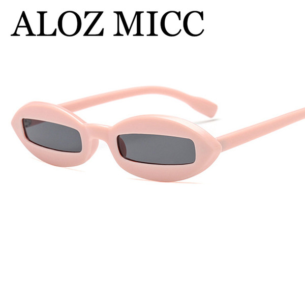 ALOZ MICC New Women Fashion Sunglasses Small Oval Frame Brand Designer Glasses Unique Eyewear Funny Shades UV400 A487