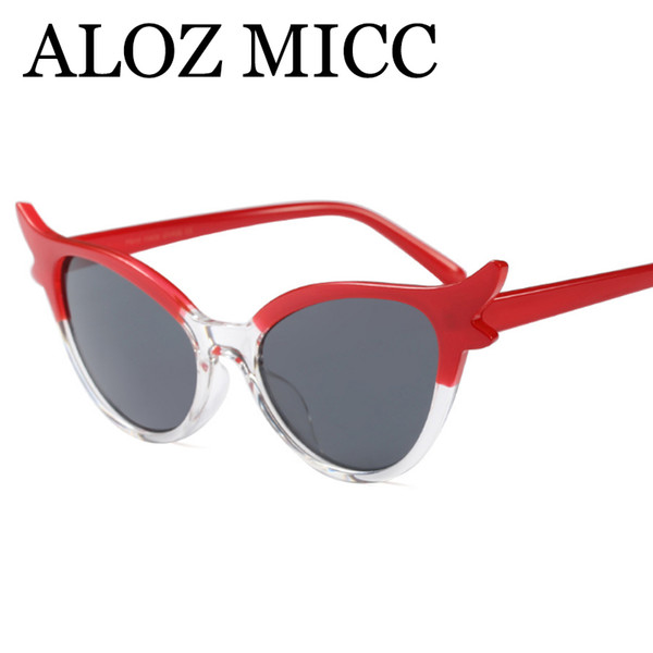 ALOZ MICC Fashion Cat Eye Women Sunglasses Brand Designer Retro Small Frame Personality Sun Glasses Women Shades UV400 A506