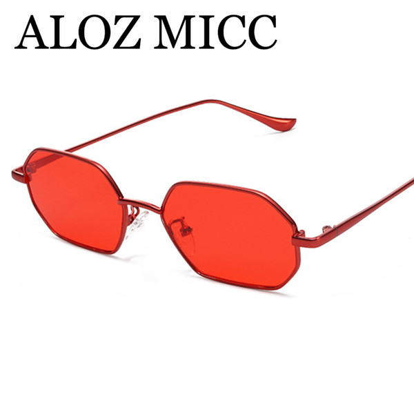 ALOZ MICC Small Square Sunglasses Women 2018 Brand Design Metal Frame Sun Glasses for Female Shades culos UV400 A546