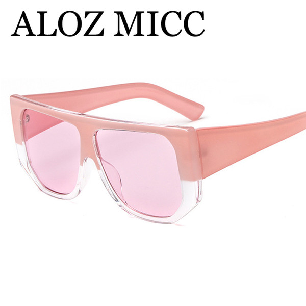 ALOZ MICC Square Sunglasses Women Men 2018 Brand Designer Big Frame Flat Top Retro Eyewear Female Oculos UV400 A547