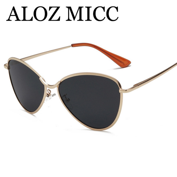 ALOZ MICC luxury sunglasses women retro cat eye sunglasses men designer sunglasses fashion butterfly sun glasses female shade uv400A582