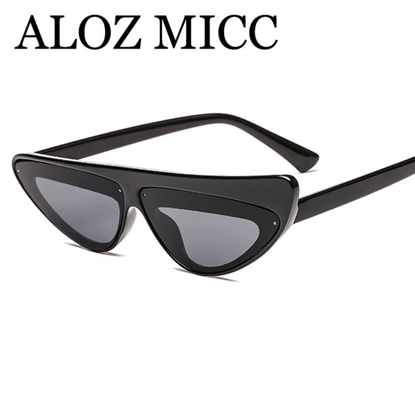 ALOZ MICC 2018 Retro Cat Eye Sunglasses Women Brand Designer Trend Small Frame Triangle Sun Glasses Women UV400 Goggles A523