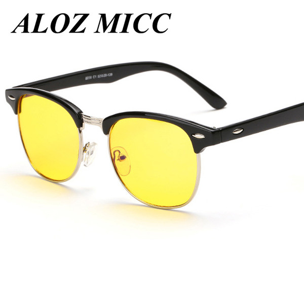 ALOZ MICC Half Metal Night Vision Sunglasses Men/Women Brand Designer Radiation Protectio Computer Glasses Night Vision Drivers Glasses A317