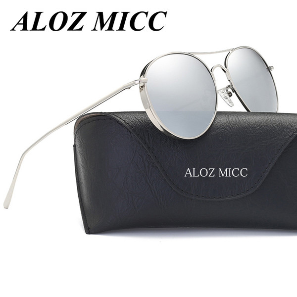 ALOZ MICC Designer Sunglass Fashion Round Women For Sunglasses Brand Designer Punk Metal Sun Glasses For Men Retro Oculo UV400 A295