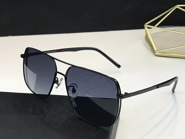 7076 Fashion New Designer Sunglasses Square Half Frame Glasses Simple Men Business Style Eyewear Lens Laser Top Quality UV400 protection