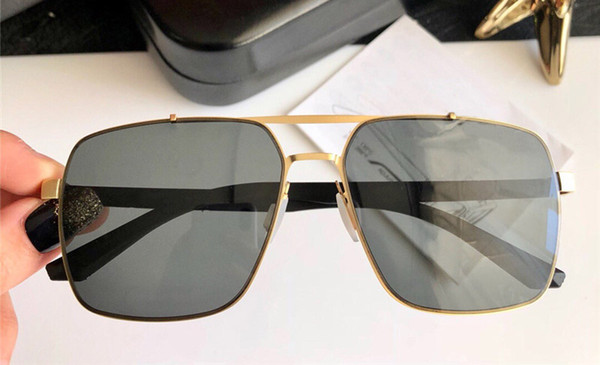 New Luxury Top Designer Sunglasses Simple metal square frame glasses Ultra light weight Easy to wear Eyewear UV400 protection with box