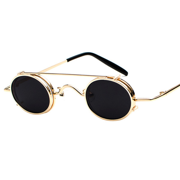 New Fashion Gold Frame Steampunk Sunglasses Vintage Men Metal Eyewear Sunglasses Women Brand Design UV400 L169