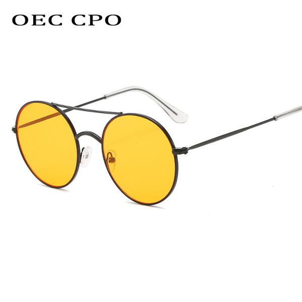 OEC CPO 2019 New Fashion Round Sunglasses Men Brand Designer Luxury Sun Glasses High Quality Vintage Lunette De Soleil FemmL09