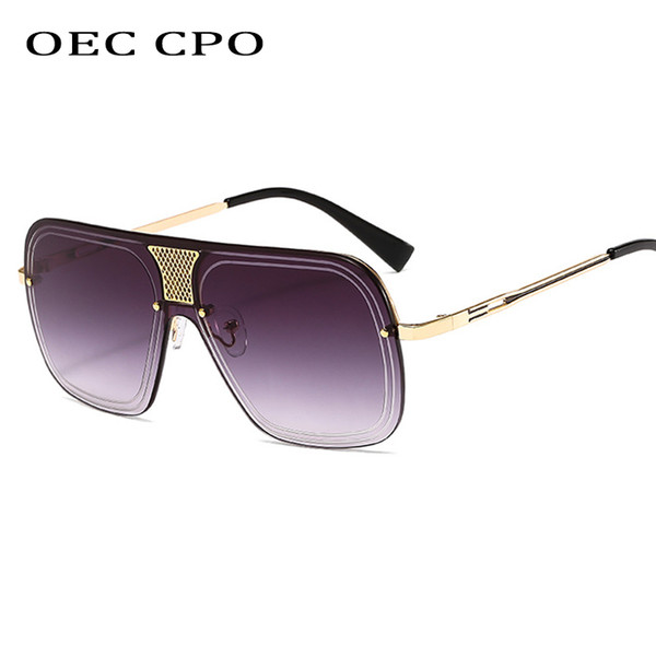 OEC CPO Luxury Square Sunglasses Women UV400 Goggles New Style Sunglasses Men Brand Designer Retro Sun Glasses Driving OculosL45