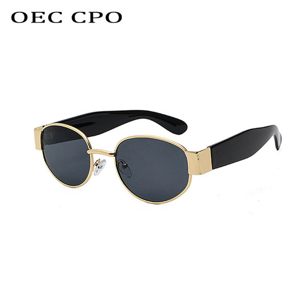 OEC CPO Brand Designer personality Cat eye Sunglasses Women Vintage Small Square Sunglasses Man Fashion Frame Rectangular Sun Glasses L111