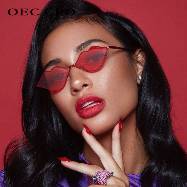 OEC CPO Ladies Fashion Heart Sunglasses Women Brand Design Metal Frame Female Shopping Party Love Heart Sunglass oculosL08