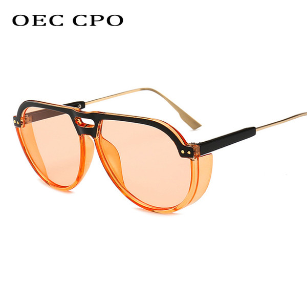 OEC CPO Oversized Punk Frame Men Goggle Sunglasses Women Luxury Shades Brand Glasses Designer Fashion Female UV400L33