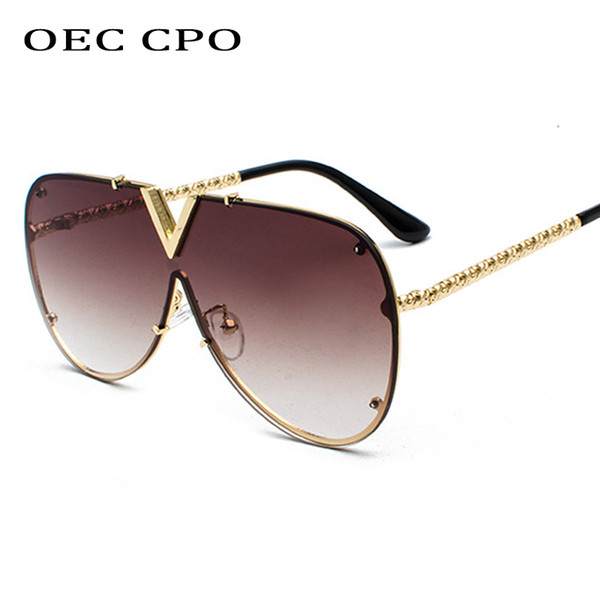 OEC CPO Men's Sunglasses Fashion Oversized Sunglasses Men Brand Designer Goggle Sun Glasses Female Style Oculos De Sol UV400L103