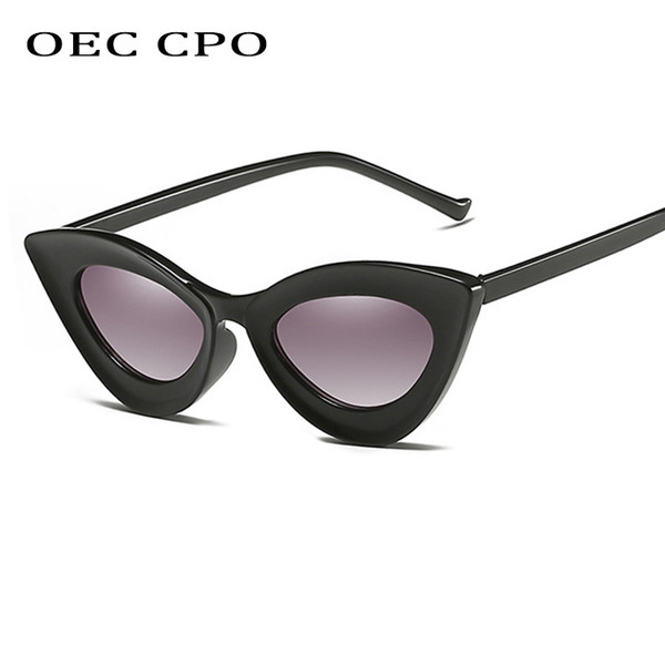 OEC CPO Vintage Cat Eye Sunglasses Women COOL Personality Triangle Sun Glasses For Men Women Retro Shopping Outdoor Goggles L108