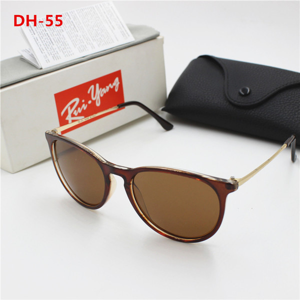 1pcs Hot Men's and women's high quality fashion designer goggles ray retro brand Sunglasses Brown Frame Brown Gradient lens UV400 black case