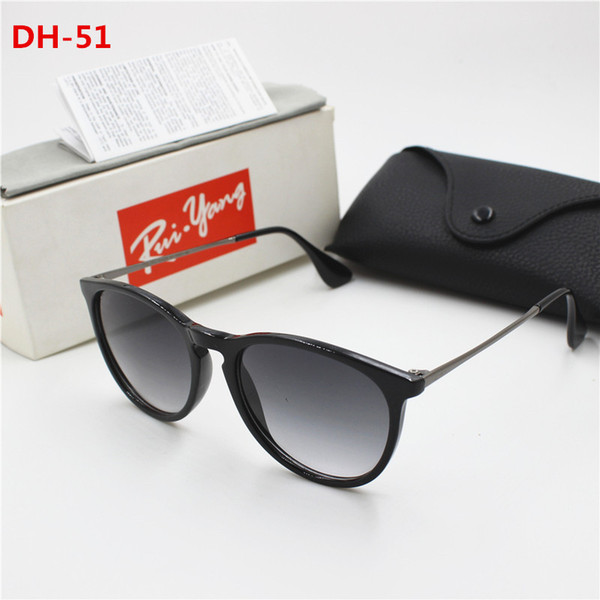 1pcs Hot Men's and women's high quality fashion designer goggles ray retro brand Sunglasses Black Frame Black gradient lens UV400 black case