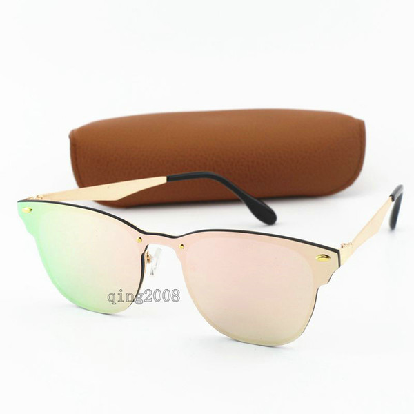 High quality Pink 54mm lens Txrppr Brand Designer Fashion Men Women Gold frame Coating Sunglasses Sport Vintage Sun glasses With box