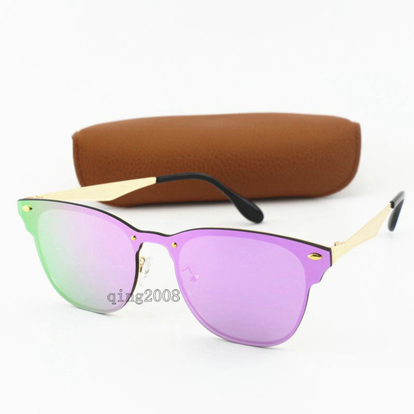 5pcs High Quality Txrppr Brand Designer Fashion Men Purple lens Sunglasses Outdoor Sport Vintage Women Sun Glasses Eyewear with box