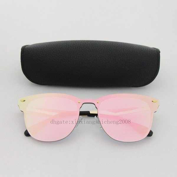 Top Quality New Fashion 3576 Sunglasses For Man Woman Eyewear Designer Brand Sun Glasses Gold Frame Light Pink Colorful Lens with Box