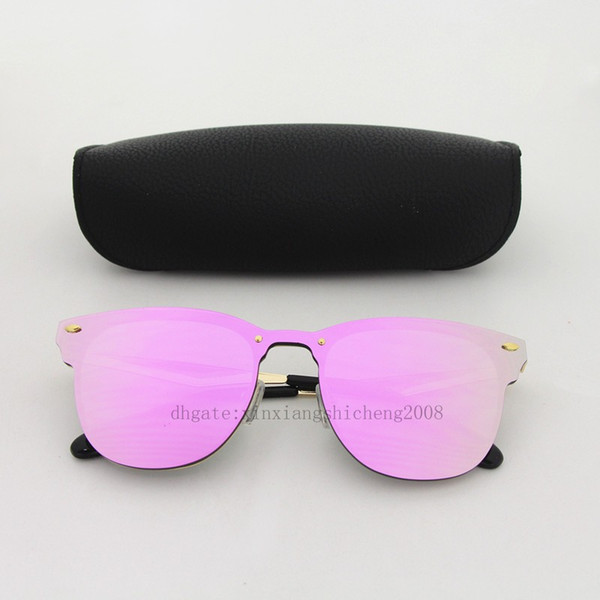 Hot Blaze Purple Sunglasses For Women Fashion Flash Mirror Sunglasses Vassl Brand 3576 Designer Sunglasses With Original Leather Box