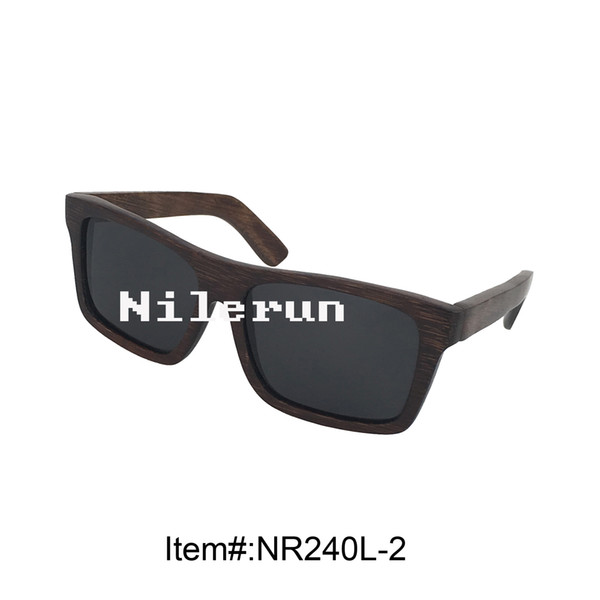 high quality handmade large black bamboo sunglasses