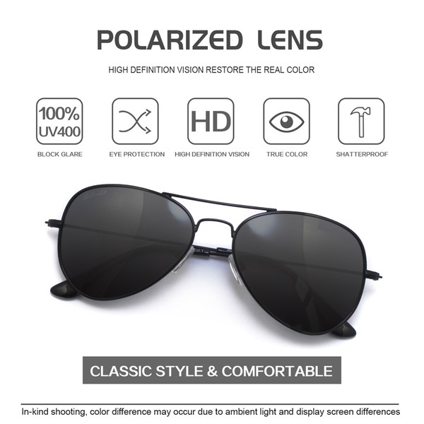 Classic Metal Small Face Men Women Teenager UV400 Polarized Lens Sunglasses