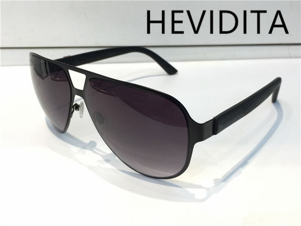 HEVIDITA Luxury 2252 Sunglasses For Men Brand Design Fashion Sunglasses Wrap Pilot Frame Coating Mirror Lens Carbon Fiber Legs Summer Style