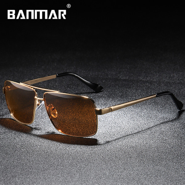 BANMAR Polarized Driving Travel Men Sunglasses Brand Design Square Eyewear UV400 Protection Mirrored Lens Glasses Shades 8712