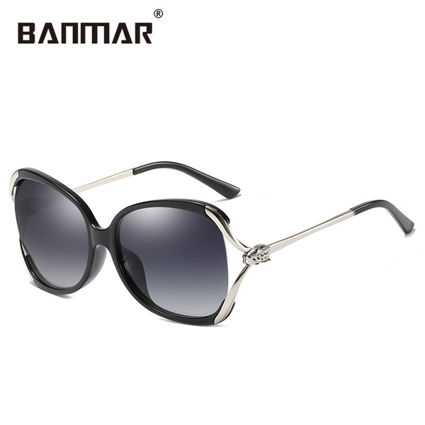 BANMAR Brand Design Classic Polarized Sunglasses Women Oversized Frame Gradient Lens Sun Glasses Ladies Glasses Shades Oculos De Sol 421