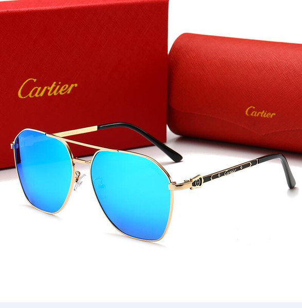 0129 Popular Sunglasses Luxury Women 2019 Brand Designer Square Summer Style Full Frame Top Quality UV Protection Mixed Color Come With Box