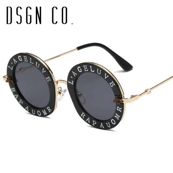 DSGN CO. 2018 Designer Sunglasses For Men And Women Classic Oversize Round Frame 7 Color Fashion Sun Glasses UV400