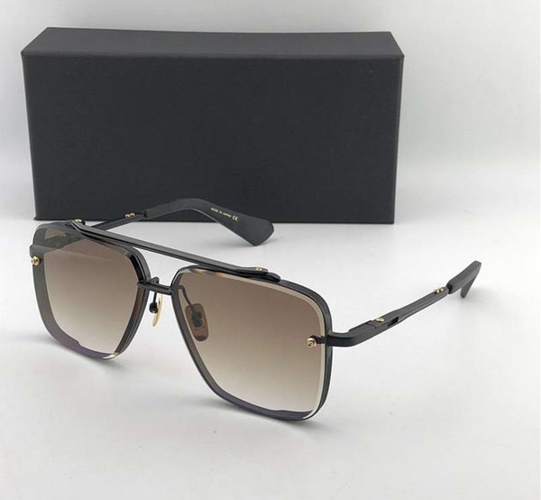 Matte Black 121 Square Sunglasses Brown Gradient Lenses Sun Glasses Men Designer Sunglasses New with box