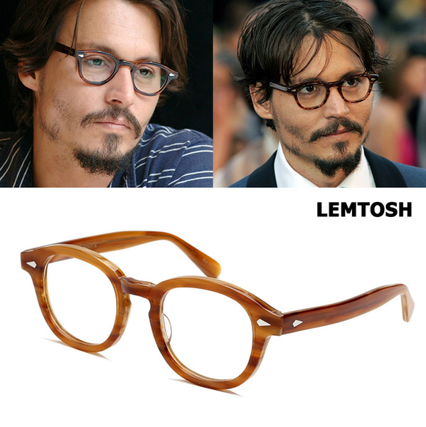 JackJad Top Quality Acetate Frame Johnny Depp Lemtosh Style Eyewear Frame Vintage Round Brand Design Eyeglasses Oculos De Grau SH190919