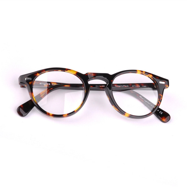 2018 New Vintage Eyeglasses Frames OV5186 Gregory Peck Acetate Round Glasses Frame Men Eyeglasses Women with Original Case