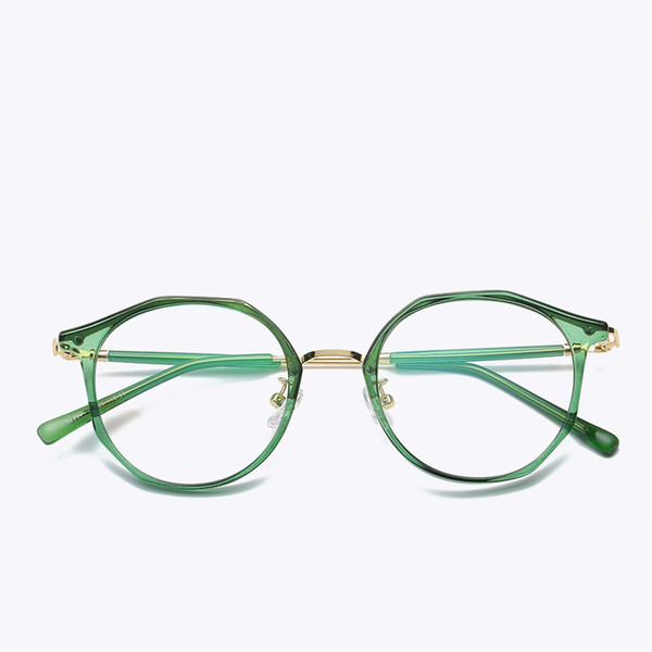 Cubojue Transparent Glasses Women Polygon Eyeglasses Frame Fashion 147mm Wide Face Prescription Spectacles Style Eyeglass