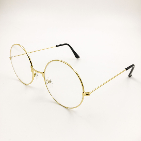 Korean version harajuku glasses frame men and women fashion ultra light decorative frame metal retro round plain glasses prince mirror