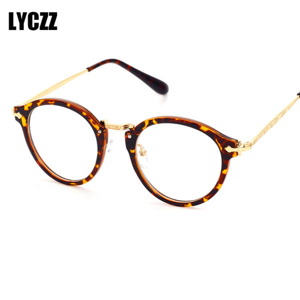 LYCZZ Myopia Memory Optical Full Frame Men Women Glasses frame Shortsighted Myopia Eyeglasses prescription eyewear Retro Round