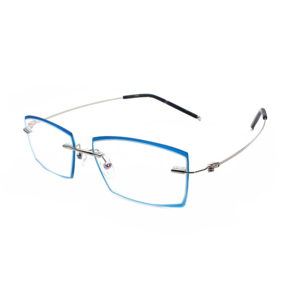 Women and Men 2 Styles Rimless Frame Flexible Alloy Metal Optical Prescription Frame Eyewear Spectacles Glasses