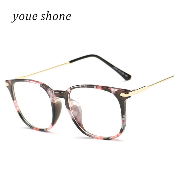 youe shone Brand Big Circle Women Fashion Men Eyeglass Frame Glasses Transparent Women's Glasses